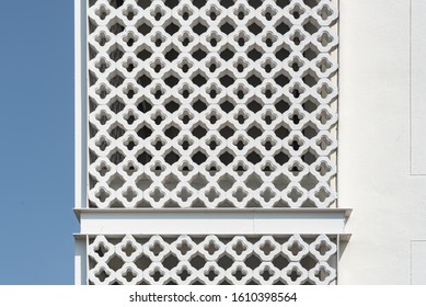 Concrete Block Wall Ventilation Decorative Block Stock Photo 1610398564