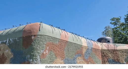 Concrete Bunker From Pre War Era Built In Czechoslovakia As A Defense Line On State Borders. Dobrosov, Nachod, Czech Republic.