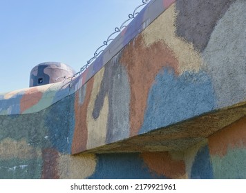 Concrete Bunker From Pre War Era Built In Czechoslovakia As A Defense Line On State Borders. Dobrosov, Nachod, Czech Republic.