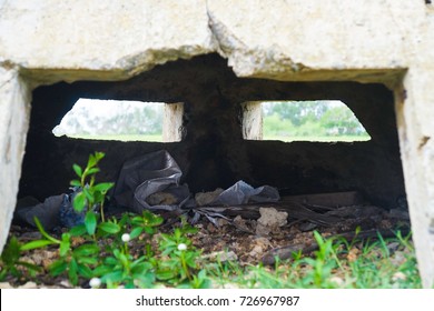 Concrete Bunkers From Bay Of Pigs Invasion In Cuba