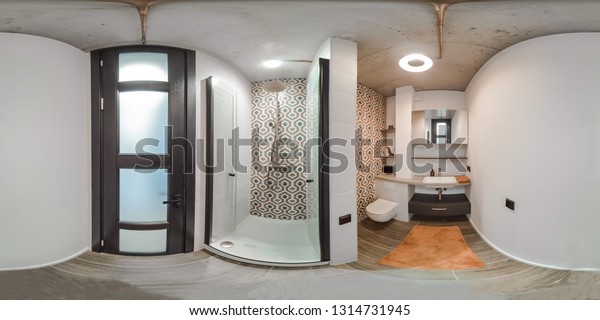 Concrete Ceilings Wooden Floor Vr 360 Stock Photo Edit Now