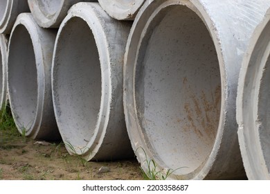 Concrete Drainage Cement Pipes On Land