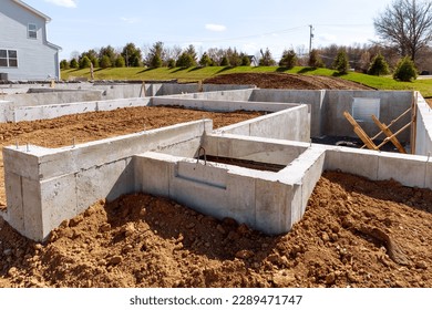 concrete foundation for a new house job ground