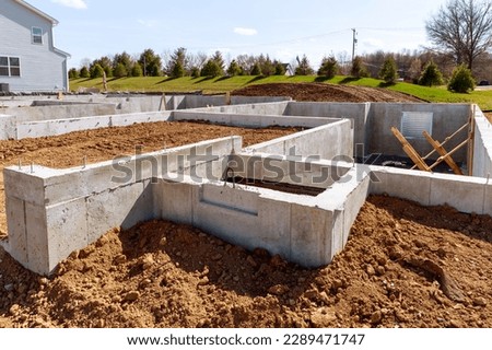 concrete foundation for a new house job ground