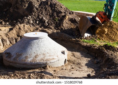 Concrete Inspection Manhole Access Sewer Being Stock Photo 1518029768 ...