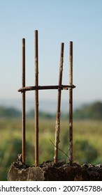 Concrete Iron On Brick Fence Posts