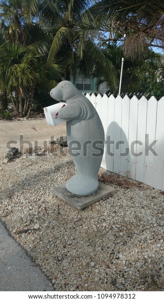 Concrete Manatee Mailbox Florida Keys Stock Photo (Edit Now) 1094978312