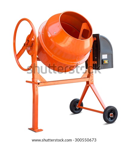 Concrete mixer isolated with clipping path included