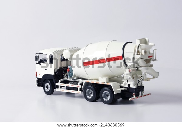 Concrete Mixer Truck in\
white background