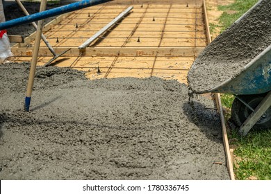 Concrete Patio With Rebar Pour