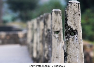 concrete pillar of an old bridge
