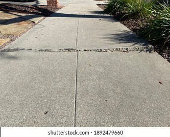 Concrete Sidewalk Pavement Cracked Repair