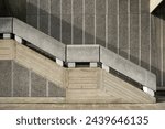 Concrete stairs at the Royal Festival Hall, London. 