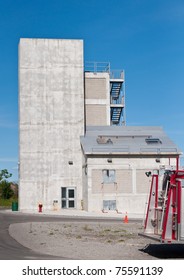 A Concrete Structure At A Fire Training Facility Allows Firefighters To Practice Various Scenarios.