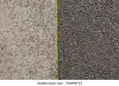 Concrete And Tarmac Split 50/50 Abstract