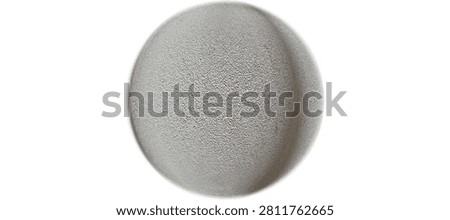 Concrete Textured 3D Sphere with Rough Grey Cement Surface Isolated on White Background Abstract Stone Globe for Digital Design Asset. 