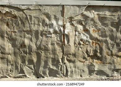 Concrete wall during renovation. Details of building surface.