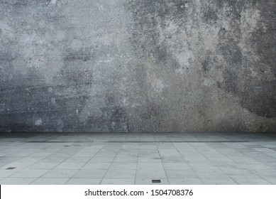 Concrete wall and floor cement texture background.