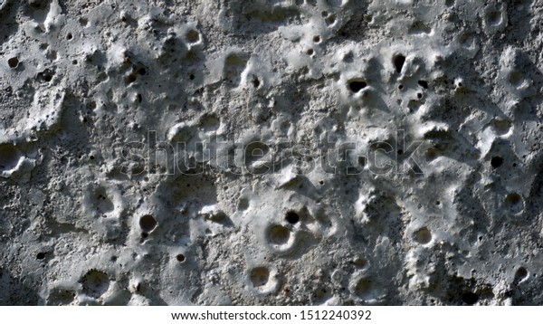 Concrete wall texture like moon surface                 \
          