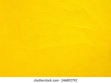 Concrete Wall Yellow Color For Texture Background