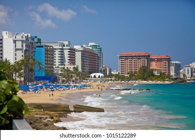 Condado Beach In San Juan On Puerto Rico