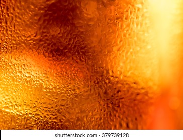 Condensation on glass of iced tea