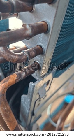 condenser coil whose welding is not neat