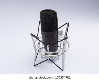 A Condenser Microphone And Shock Mount, Isolated