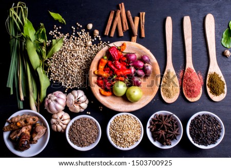 Condiments, seasoning, spice, flavor, flavoring, zest, ingredient, herb