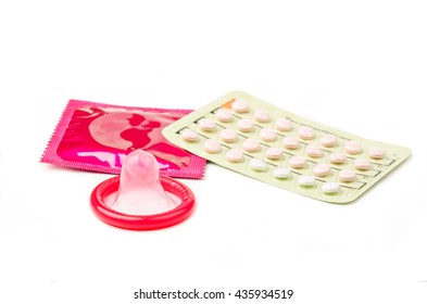 Strip Contraceptive Pill Condoms On White Stock Photo (Edit Now) 330614174