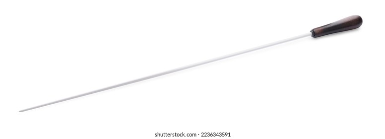 Conductor's baton isolated on white. Musical equipment