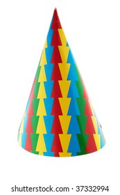 Cone Shaped Party Hat On White Stock Photo 37332994 