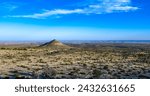 Cone-shaped mountain in a valley in Guadalupe Mountains National Park, Texas