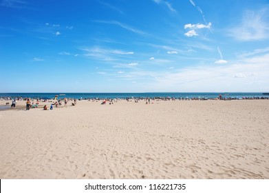 Coney Island Beach In New York City.