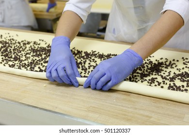 Confectionery Factory. Production Of Confectionery. Pastries, Marshmallows, Sweets