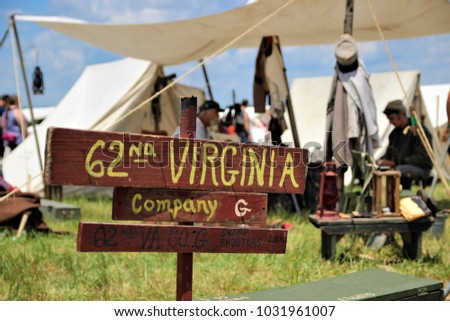 Confederate camp at Gettysburg 