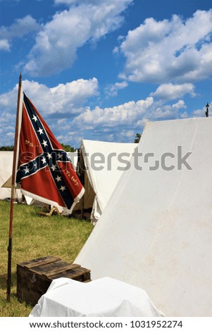 Confederate Campground with flag