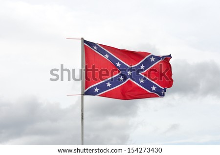Confederate flag flying