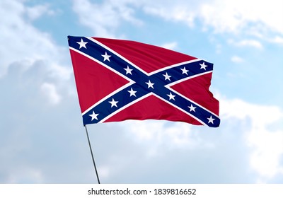 Confederate Flag Front Blue Sky Stock Photo 1839816652 | Shutterstock