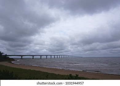 The Confederation Bridge Spans The Abegweit Passage Of Northumberland Strait. It Links Prince Edward Island With Mainland New Brunswick, Canada.