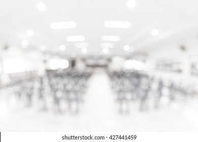 Conference Concept: Black And White Blurred Big Auditorium Background