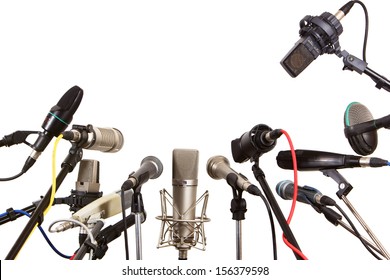 Konferenzmikrofone für Talker - einzeln auf weißem Hintergrund