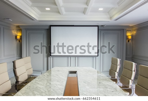 Conference Meeting Room Ceiling Led Lights Stock Image