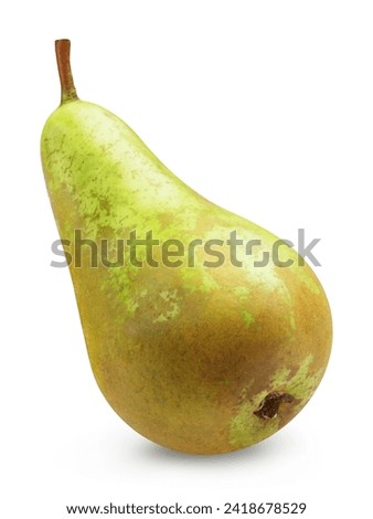 Conference pear isolated on white background.