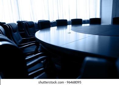 Conference Table And Chairs In Meeting Room