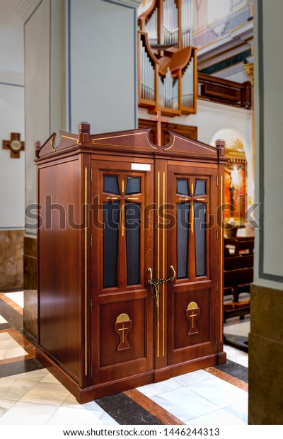 Confessional The Room Keeping Secret Confession Stock Photo