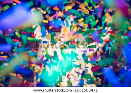 Confetti flying around when prince carnaval is announced.