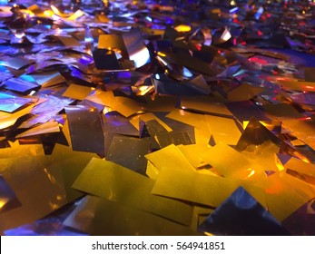 Confetti Gold Silver On A Floor