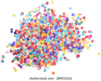 Confetti Isolated On White Background