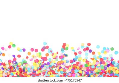 Confetti Isolated On White Background